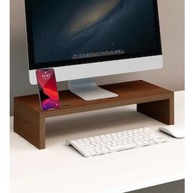 BK Gift Ahşap Telefon Bölmeli Monitör Yükseltici Stand