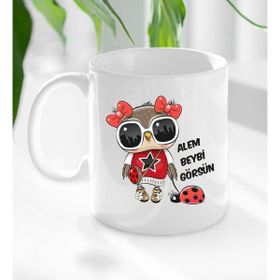 BK Gift Beyaz Alem Beybi Görsün Tasarımlı Kupa