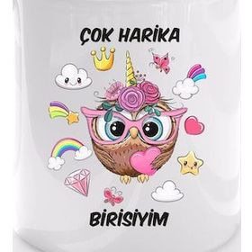 BK Gift Beyaz Çok Harika Birisiyim Tasarımlı Kupa