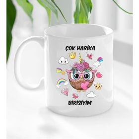 BK Gift Beyaz Çok Harika Birisiyim Tasarımlı Kupa