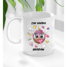 BK Gift Beyaz Çok Harika Birisiyim Tasarımlı Kupa