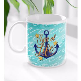 BK Gift Beyaz Sea of Life Tasarımlı Kupa