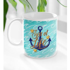 BK Gift Beyaz Sea of Life Tasarımlı Kupa