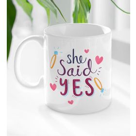 BK Gift Beyaz She Said Yes Tasarımlı 1 Kupa