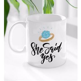 BK Gift Beyaz She Said Yes Tasarımlı 2 Kupa