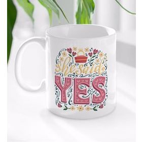 BK Gift Beyaz She Said Yes Tasarımlı Kupa