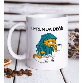 BK Gift Beyaz Umrumda Değil Tasarımlı Kupa