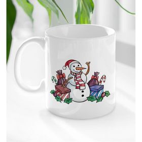 BK Gift Beyaz Yılbaşı Tasarımlı 15 Kupa