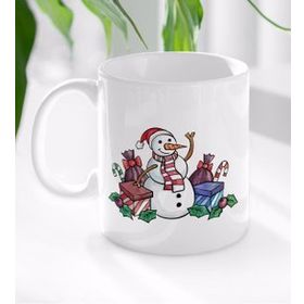 BK Gift Beyaz Yılbaşı Tasarımlı 15 Kupa