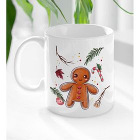 BK Gift Beyaz Yılbaşı Tasarımlı 4 Kupa