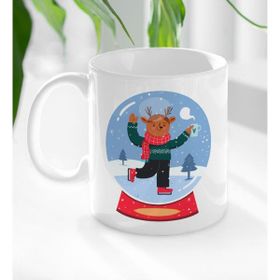 BK Gift Beyaz Yılbaşı Tasarımlı 5 Kupa