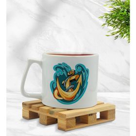 BK Gift Çapa Tasarımlı Middle Beyaz Kupa Bardak