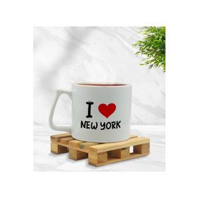 BK Gift I Love New York Tasarımlı Middle Beyaz Kupa Bardak