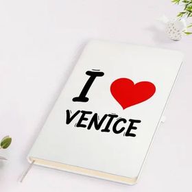 BK Gift I Love Venice Tasarımlı Beyaz Defter