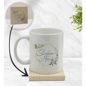 BK Gift Kişiye Özel - 11 Çiçek Tasarımlı Beyaz Kupa Bardak