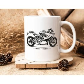 Bk Gift Kişiye Özel Motorcu 12 Temalı Beyaz Kupa Bardak