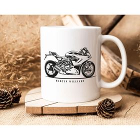 Bk Gift Kişiye Özel Motorcu 12 Temalı Beyaz Kupa Bardak