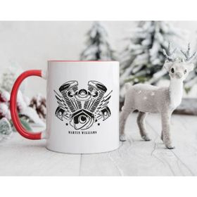 Bk Gift Kişiye Özel Motorcu Temalı 09 Kırmızı Kupa Bardak