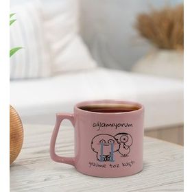 BK Gift Kişiye Özel Sevgili İsimli Pastel Pembe Middle Kupa Bardak