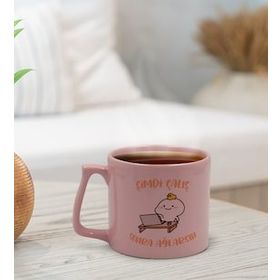 BK Gift Kişiye Özel Sevgili İsimli Pastel Pembe Middle Kupa Bardak