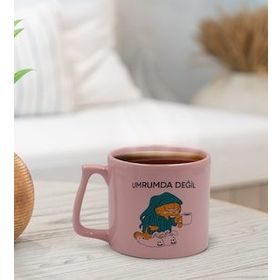 BK Gift Kişiye Özel Sevgili İsimli Pastel Pembe Middle Kupa Bardak