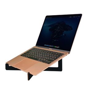 BK Gift Taşınabilir Ahşap Siyah Notebook Laptop Standı