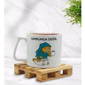 BK Gift Umrumda Değil Tasarımlı Middle Beyaz Kupa Bardak