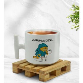 BK Gift Umrumda Değil Tasarımlı Middle Beyaz Kupa Bardak