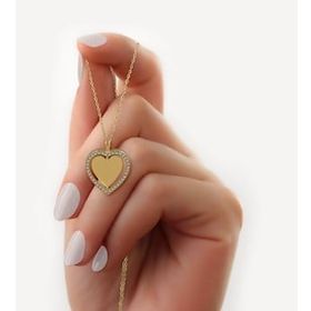 BK Gift Zirkon Taşlı Dönen Kalp Kolye