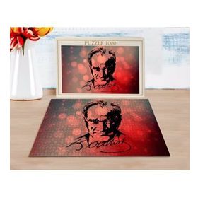 BK Home Atatürk Silüet Tasarımlı 1000 Parça Profesyonel 1 Puzzle