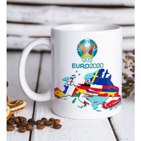 BK Home Euro 2020 Özel Tasarım Beyaz Kupa Bardak