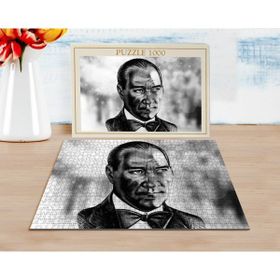 BK Home Karakalem Atatürk Tasarımlı 1000 Parça Profesyonel Puzzle