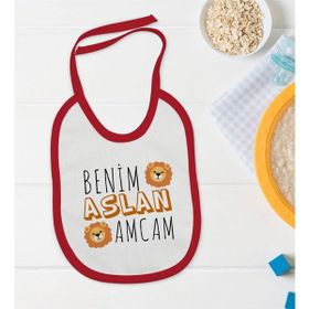 BK Kids Aslan Amcam Tasarımlı Beyaz Bebek Mama Önlüğü