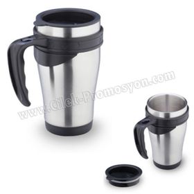 BK Kişiye Özel 1780 Krom Paslanmaz Çelik 450 ml Termos
