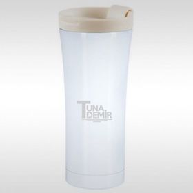 BK Kişiye Özel 784 Beyaz Paslanmaz Çelik 450 ml Termos