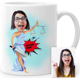 BK Kişiye Özel Avukat Karikatür Beyaz Kupa Bardak