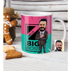 BK Kişiye Özel Bay Big Boss Karikatür Beyaz Kupa Bardak