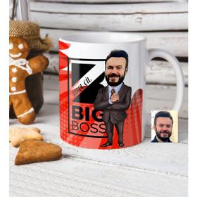 BK Kişiye Özel Bay Big Boss Karikatür Beyaz Kupa Bardak