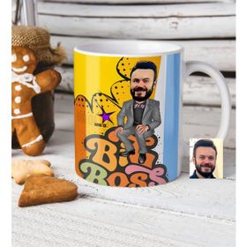BK Kişiye Özel Bay Big Boss Karikatür Beyaz Kupa Bardak