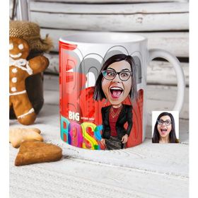 BK Kişiye Özel Bayan Big Boss Karikatür Beyaz Kupa Bardak
