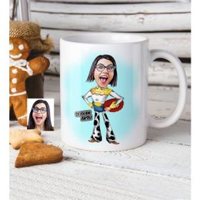 BK Kişiye Özel Bayan Toy Story Karikatür Beyaz Kupa Bardak