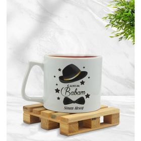 BK Kişiye Özel Canım Babam Tasarımlı Model-3 Middle Beyaz Kupa Bardak