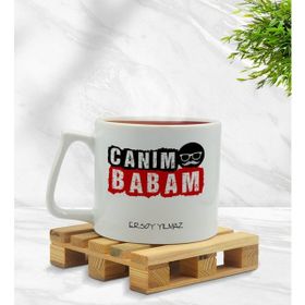 BK Kişiye Özel Canım Babam Tasarımlı Model-5 Middle Beyaz Kupa Bardak