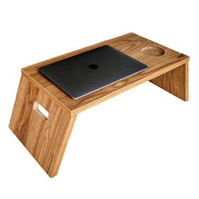 BK Kişiye Özel İsimli Ahşap Katlanabilir Organizer Notebook Laptop Sehpası