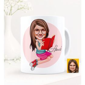 BK Kişiye Özel Kız Çocuk Karikatürlü-5 Beyaz Kupa Bardak