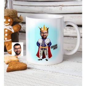 BK Kişiye Özel Kral Karikatür Beyaz Kupa Bardak