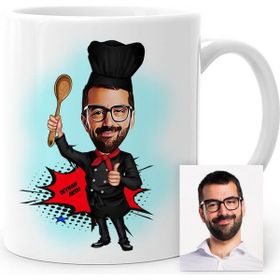 BK Kişiye Özel Master Chef Karikatür Beyaz Kupa Bardak