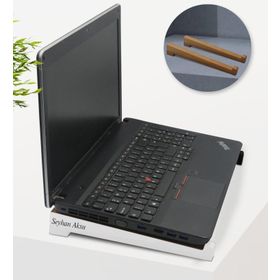 BK Kişiye Özel Taşınabilir Ahşap Beyaz Notebook Laptop Standı