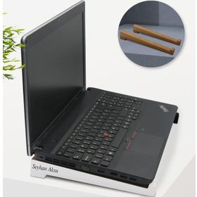 BK Kişiye Özel Taşınabilir Ahşap Beyaz Notebook Laptop Standı