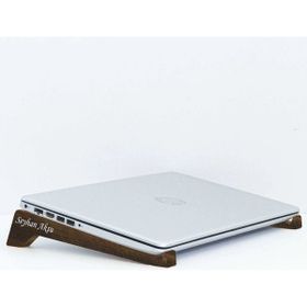 BK Kişiye Özel Taşınabilir Ahşap Ceviz Notebook Laptop Standı